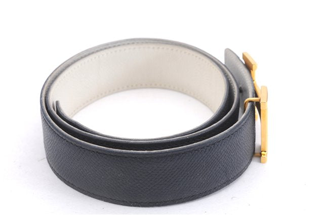 Authentic HERMES Constance Leather Belt Size 75cm 27.6