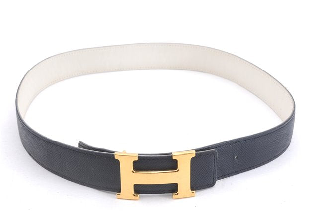 Authentic HERMES Constance Leather Belt Size 75cm 27.6