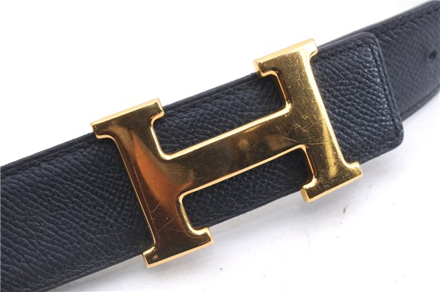 Authentic HERMES Constance Leather Belt Size 75cm 27.6