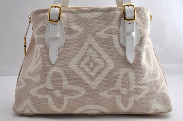 Authentic Louis Vuitton Cruise Line Tahitienne PM Tote Bag Beige M95674 LV 5397I
