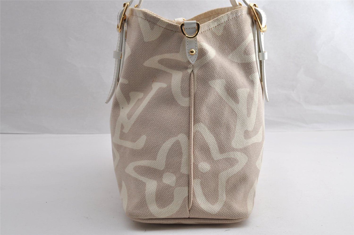 Authentic Louis Vuitton Cruise Line Tahitienne PM Tote Bag Beige M95674 LV 5397I