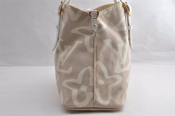 Authentic Louis Vuitton Cruise Line Tahitienne PM Tote Bag Beige M95674 LV 5397I