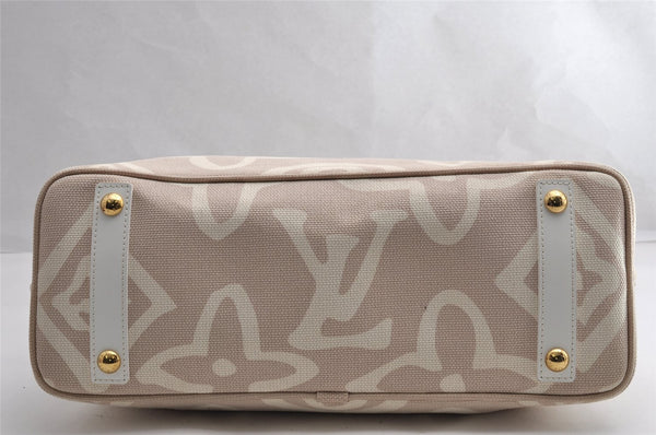 Authentic Louis Vuitton Cruise Line Tahitienne PM Tote Bag Beige M95674 LV 5397I