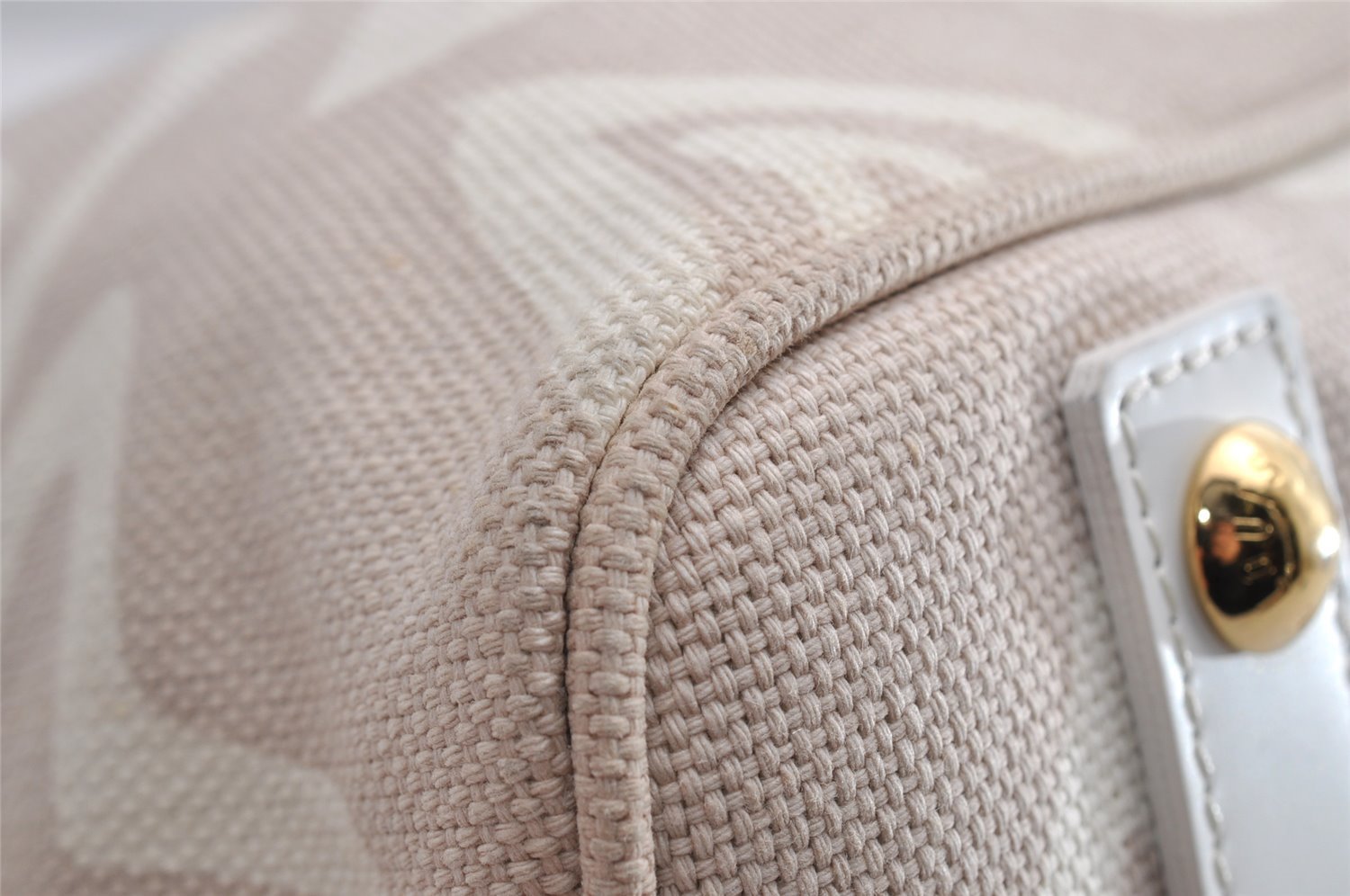 Authentic Louis Vuitton Cruise Line Tahitienne PM Tote Bag Beige M95674 LV 5397I