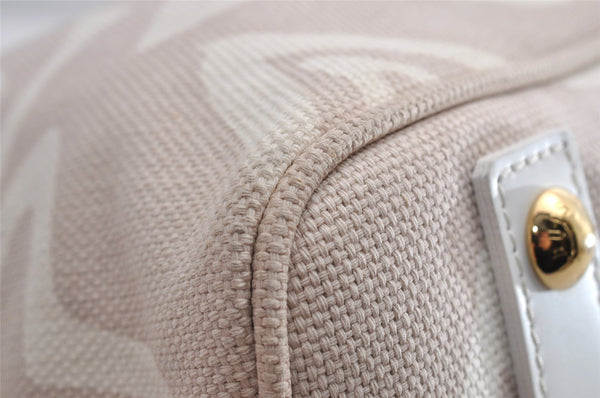 Authentic Louis Vuitton Cruise Line Tahitienne PM Tote Bag Beige M95674 LV 5397I