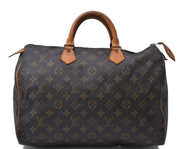 Authentic LOUIS VUITTON Monogram Speedy 35 Hand Bag M41524 LV 5398B