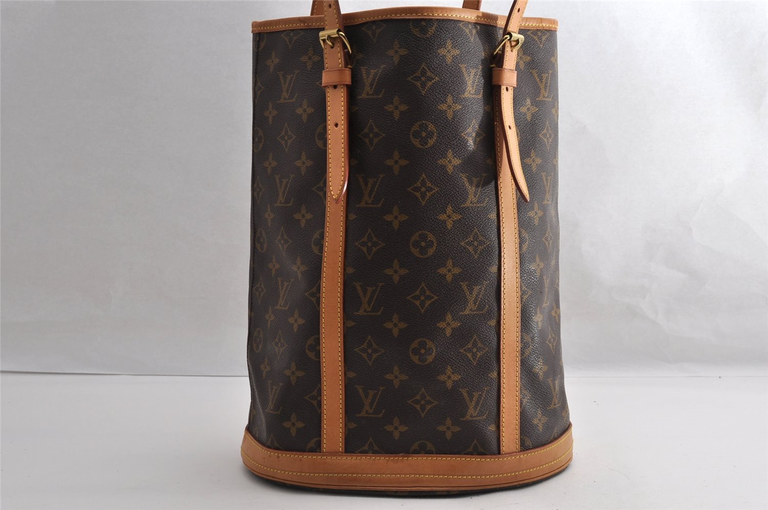 Authentic Louis Vuitton Monogram Bucket GM Shoulder Tote Bag M42236 Junk 5398I