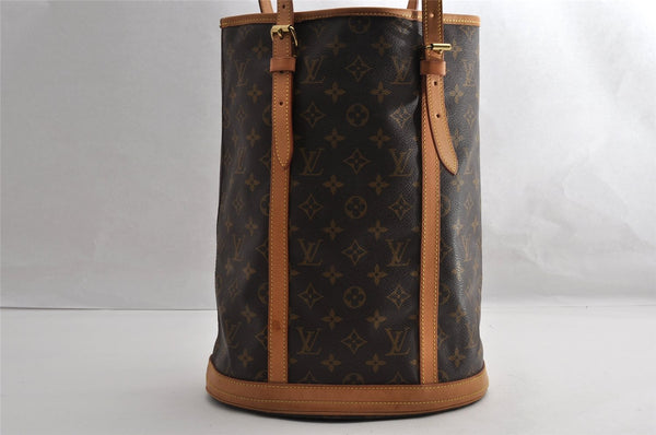 Authentic Louis Vuitton Monogram Bucket GM Shoulder Tote Bag M42236 Junk 5398I