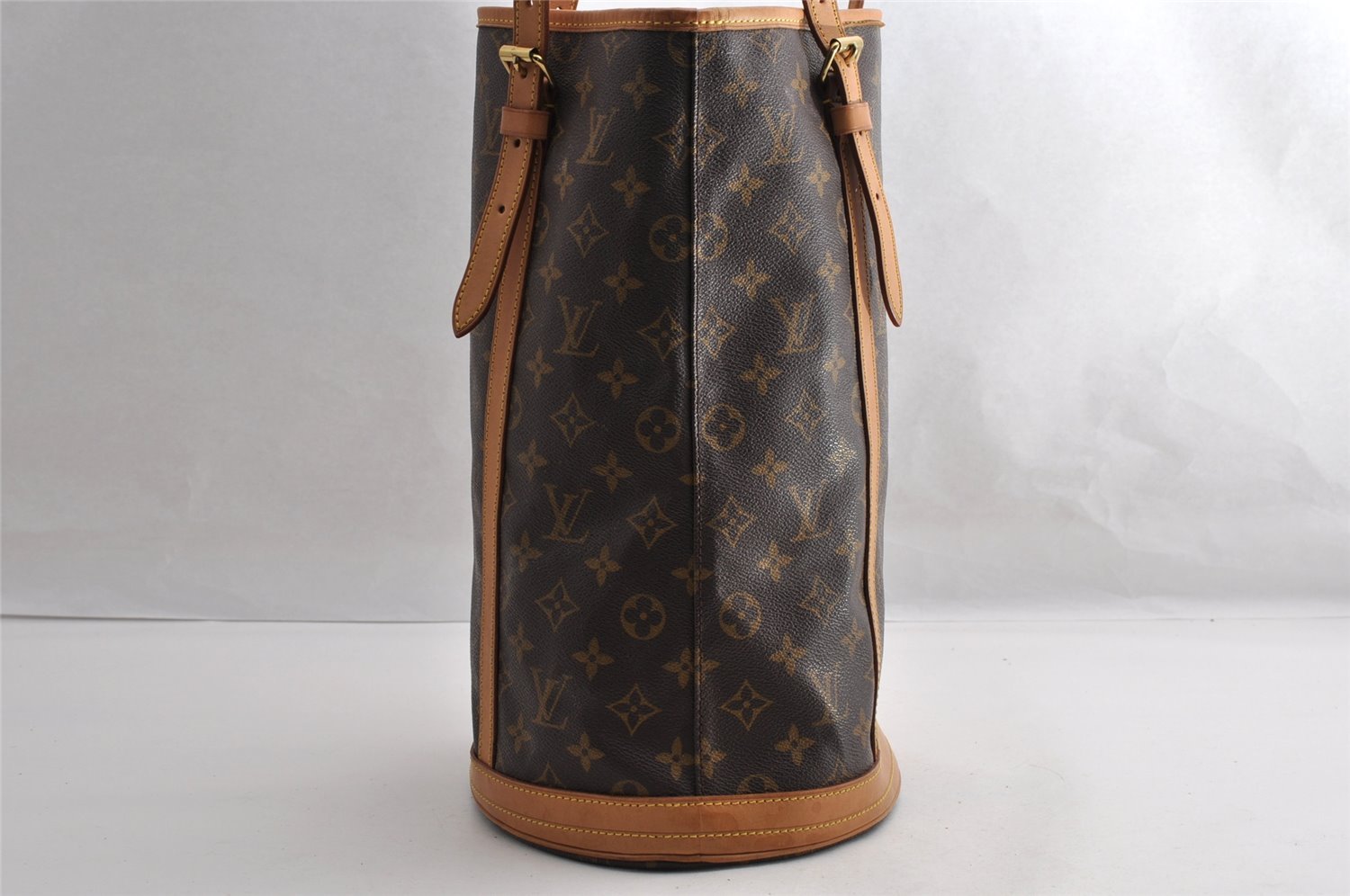 Authentic Louis Vuitton Monogram Bucket GM Shoulder Tote Bag M42236 Junk 5398I