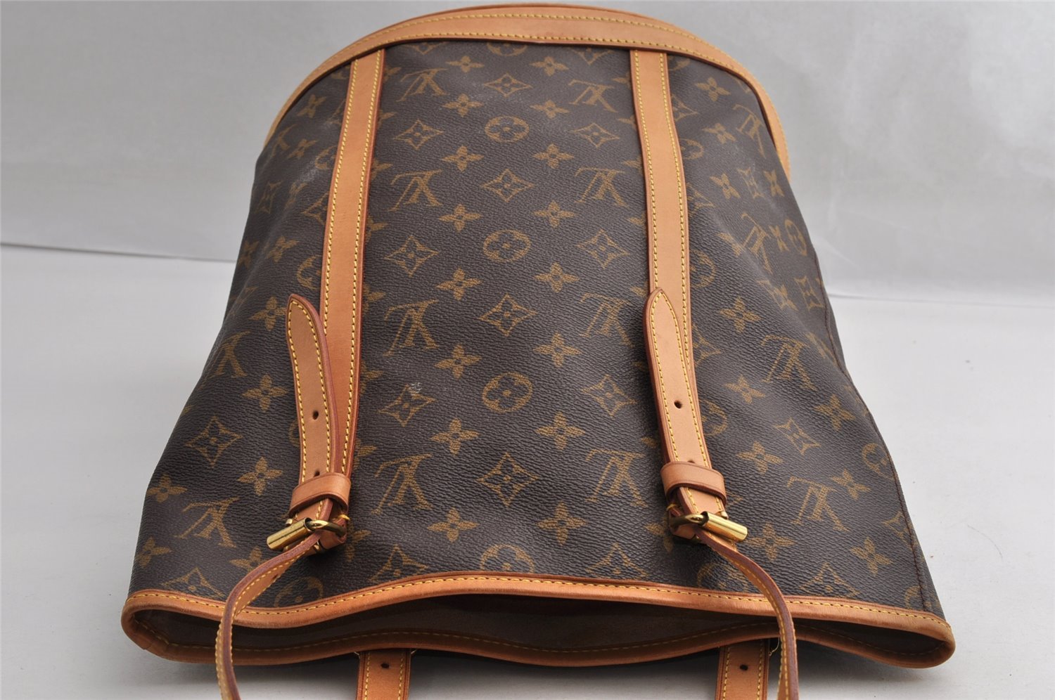 Authentic Louis Vuitton Monogram Bucket GM Shoulder Tote Bag M42236 Junk 5398I