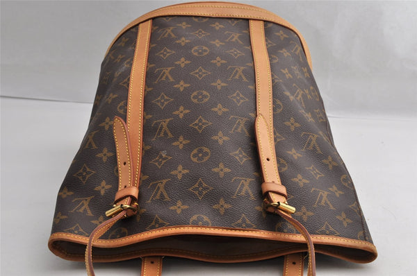 Authentic Louis Vuitton Monogram Bucket GM Shoulder Tote Bag M42236 Junk 5398I