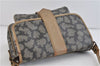 Authentic YVES SAINT LAURENT Monogram Shoulder Cross Bag PVC Leather Gray 5399C