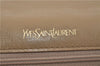 Authentic YVES SAINT LAURENT Monogram Shoulder Cross Bag PVC Leather Gray 5399C