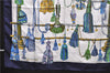 Authentic HERMES Carre 90 Scarf "Pasementerie" Silk Navy 5400D