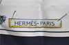 Authentic HERMES Carre 90 Scarf "Pasementerie" Silk Navy 5400D