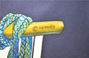Authentic HERMES Carre 90 Scarf "Pasementerie" Silk Navy 5400D
