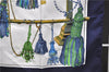Authentic HERMES Carre 90 Scarf "Pasementerie" Silk Navy 5400D