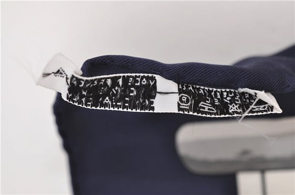 Authentic HERMES Carre 90 Scarf "Pasementerie" Silk Navy 5400D