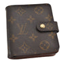 Authentic Louis Vuitton Monogram Compact Zip Bifold Wallet Purse M61667 LV 5400F