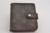 Authentic Louis Vuitton Monogram Compact Zip Bifold Wallet Purse M61667 LV 5400F