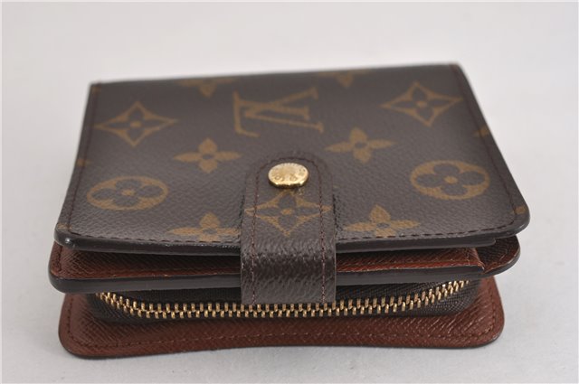 Authentic Louis Vuitton Monogram Compact Zip Bifold Wallet Purse M61667 LV 5400F