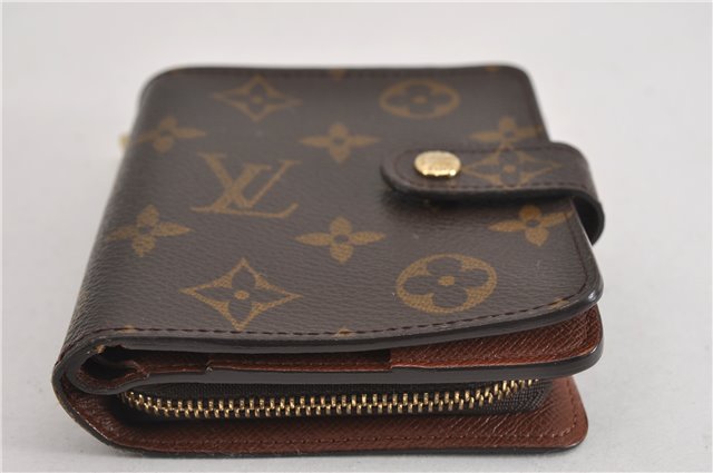 Authentic Louis Vuitton Monogram Compact Zip Bifold Wallet Purse M61667 LV 5400F