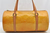 Authentic Louis Vuitton Vernis Bedford Hand Bag Yellow Beige M91006 LV 5400I