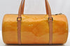 Authentic Louis Vuitton Vernis Bedford Hand Bag Yellow Beige M91006 LV 5400I