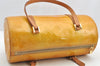 Authentic Louis Vuitton Vernis Bedford Hand Bag Yellow Beige M91006 LV 5400I