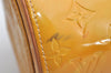 Authentic Louis Vuitton Vernis Bedford Hand Bag Yellow Beige M91006 LV 5400I