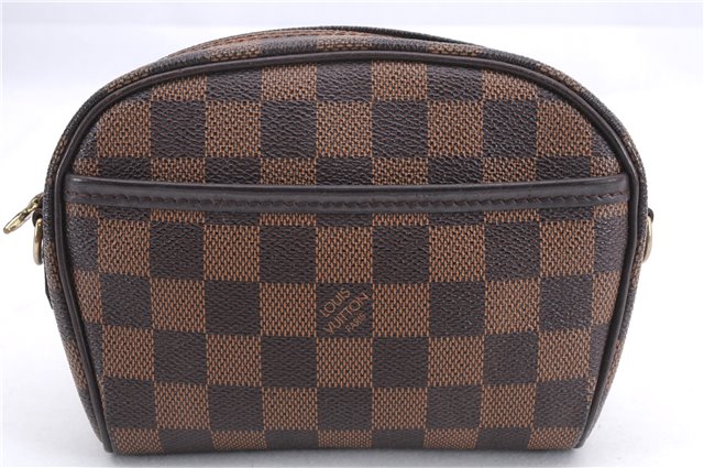 Authentic Louis Vuitton Damier Pochette Ipanema Waist Bag XS N51296 LV 5401E