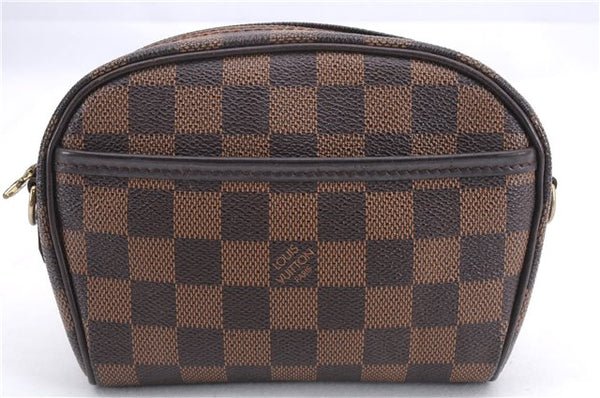 Authentic Louis Vuitton Damier Pochette Ipanema Waist Bag XS N51296 LV 5401E