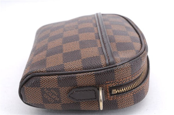 Authentic Louis Vuitton Damier Pochette Ipanema Waist Bag XS N51296 LV 5401E
