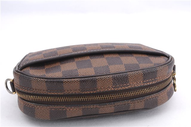 Authentic Louis Vuitton Damier Pochette Ipanema Waist Bag XS N51296 LV 5401E