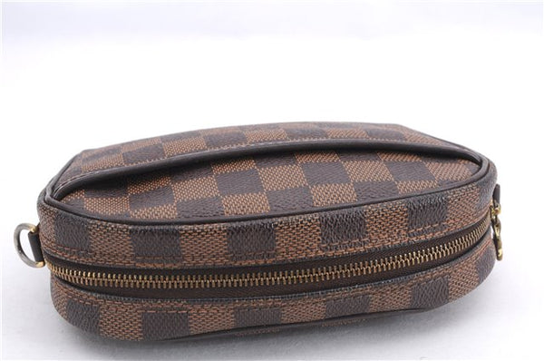 Authentic Louis Vuitton Damier Pochette Ipanema Waist Bag XS N51296 LV 5401E