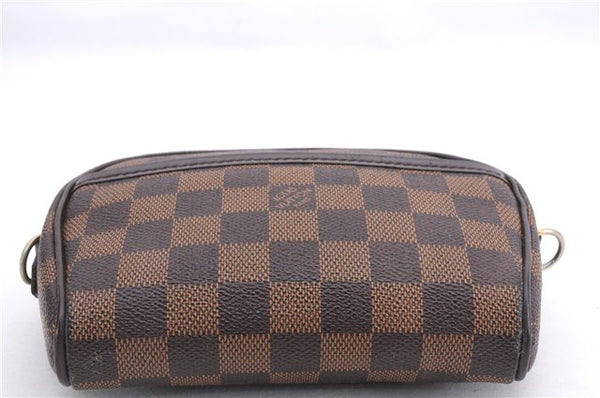 Authentic Louis Vuitton Damier Pochette Ipanema Waist Bag XS N51296 LV 5401E