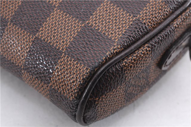 Authentic Louis Vuitton Damier Pochette Ipanema Waist Bag XS N51296 LV 5401E