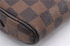 Authentic Louis Vuitton Damier Pochette Ipanema Waist Bag XS N51296 LV 5401E