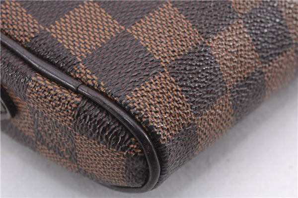 Authentic Louis Vuitton Damier Pochette Ipanema Waist Bag XS N51296 LV 5401E
