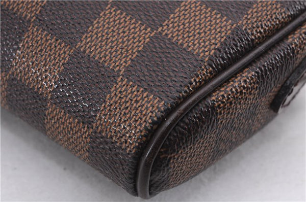 Authentic Louis Vuitton Damier Pochette Ipanema Waist Bag XS N51296 LV 5401E
