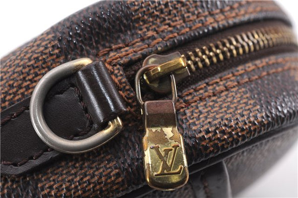 Authentic Louis Vuitton Damier Pochette Ipanema Waist Bag XS N51296 LV 5401E
