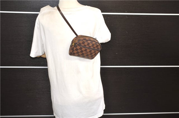 Authentic Louis Vuitton Damier Pochette Ipanema Waist Bag XS N51296 LV 5401E