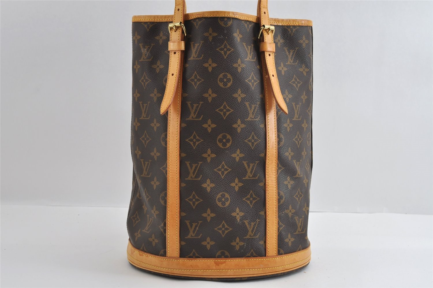 Authentic Louis Vuitton Monogram Bucket GM Shoulder Tote Bag M42236 Junk 5401I