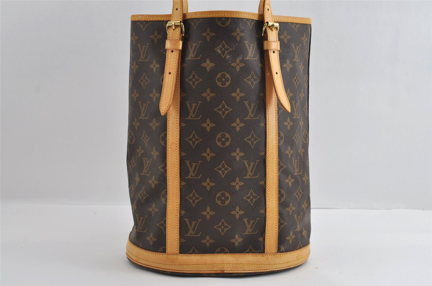 Authentic Louis Vuitton Monogram Bucket GM Shoulder Tote Bag M42236 Junk 5401I