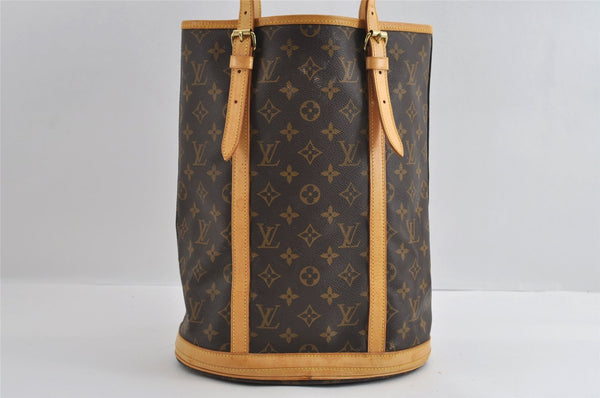 Authentic Louis Vuitton Monogram Bucket GM Shoulder Tote Bag M42236 Junk 5401I