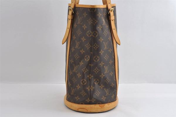 Authentic Louis Vuitton Monogram Bucket GM Shoulder Tote Bag M42236 Junk 5401I