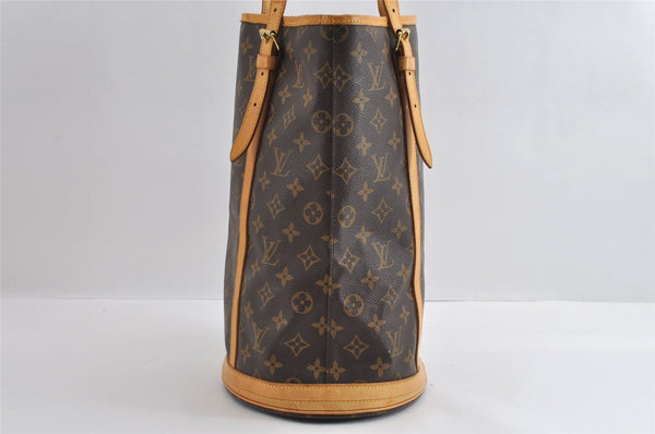 Authentic Louis Vuitton Monogram Bucket GM Shoulder Tote Bag M42236 Junk 5401I