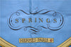 Authentic HERMES Carre 90 Scarf "SORINGS" Silk Blue 5402D