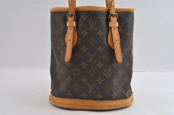 Authentic Louis Vuitton Monogram Bucket PM Shoulder Bag Old Model LV Junk 5402I