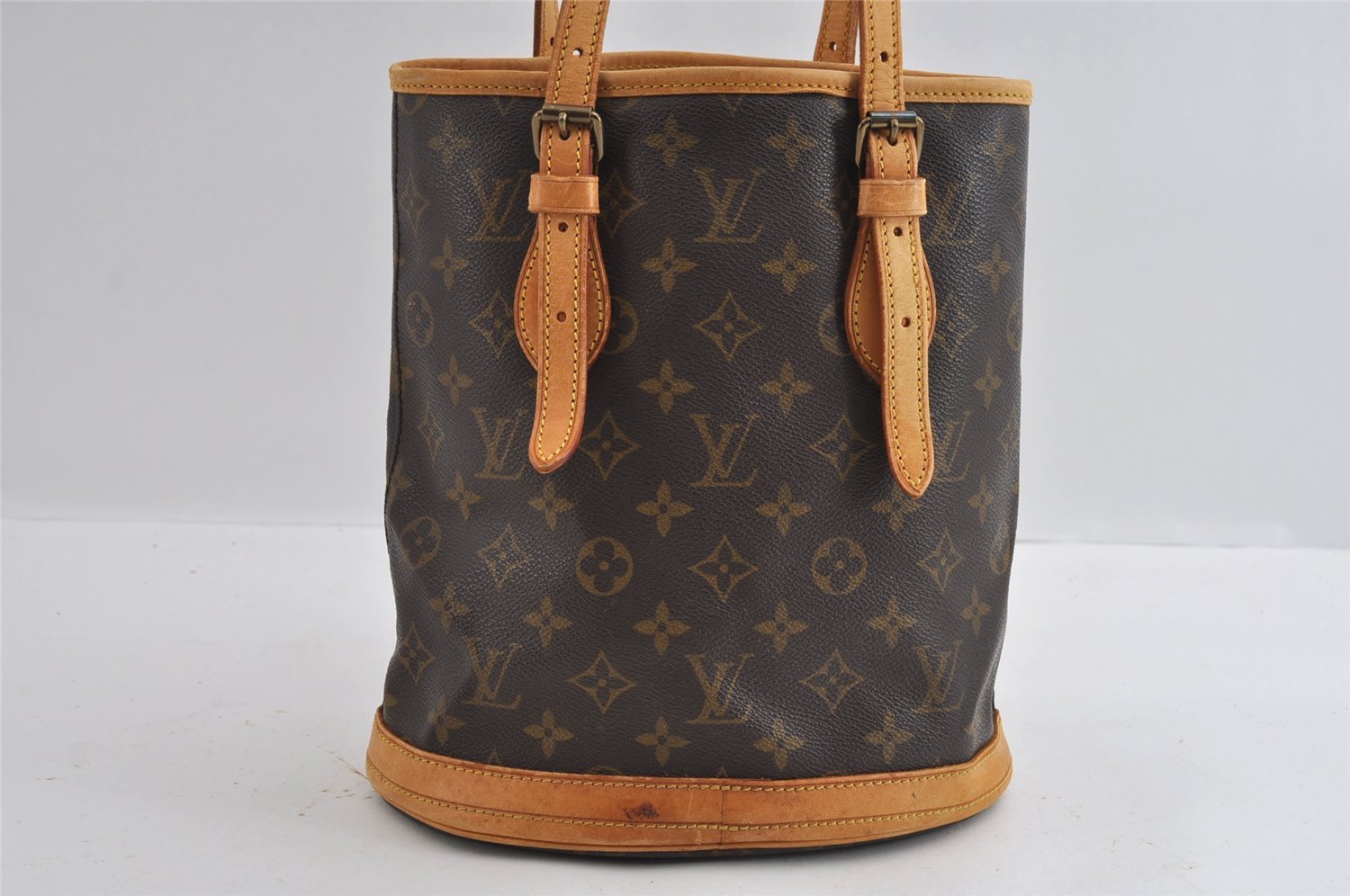 Authentic Louis Vuitton Monogram Bucket PM Shoulder Bag Old Model LV Junk 5402I